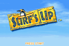 Surf's Up title screen for GameBoy Advance